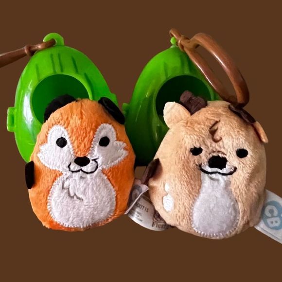 2 Woodland Mystery Cutie Beans Plush with Clip Case - Picture 1 of 1